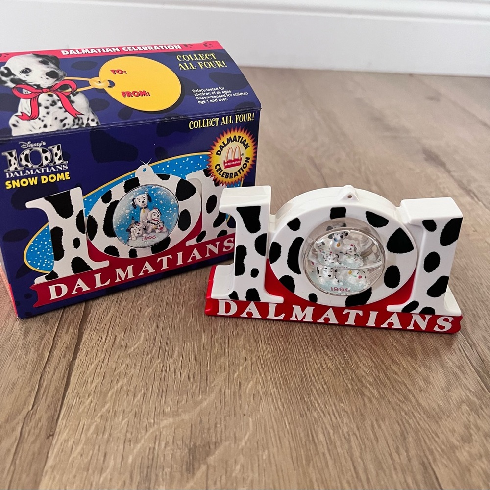 Snow Dome On 101 ~ McDonalds 101 Dalmatians Snow Dome 1996 Happy Meal Toy - NIB